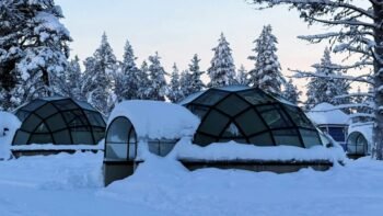 glass igloo stay finland